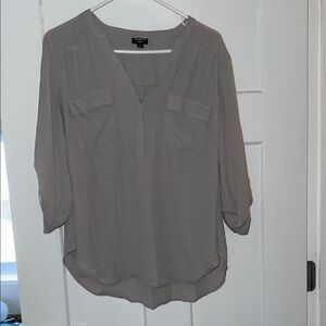 Torrid gray V-Neck Blouse